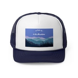Berg Abenteuer Trucker Cap - Outdoor Hut, Camping Geschenk, Naturliebhaber, Wanderzubehör, Dad Hut, Reiseausrüstung