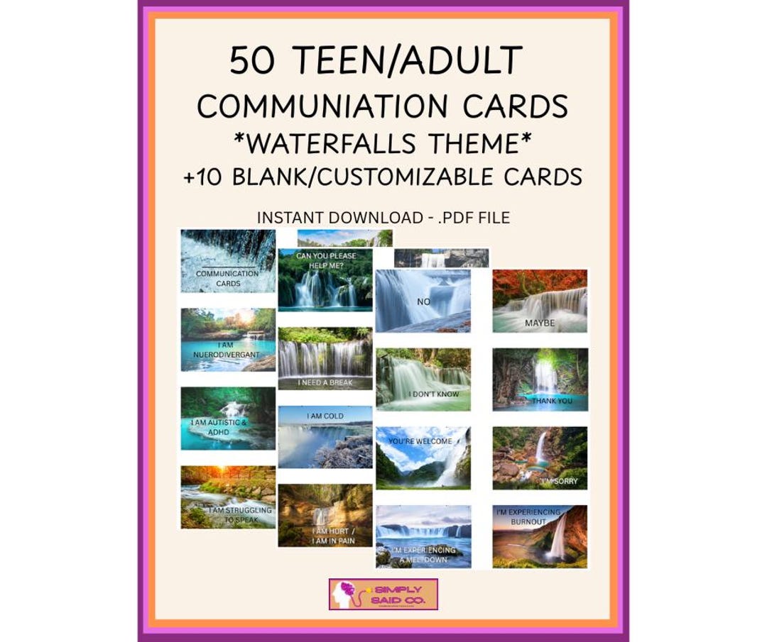 Waterfalls Theme - Teen/adult Neurodivergent, Non-verbal, Autistic ...
