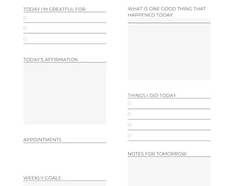 Daily Intentions Printable Daily Affirmations Daily Goal Worksheet