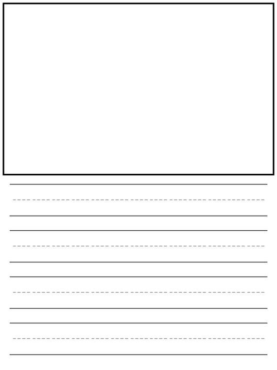 Lined Paper For Kids With Drawing Box