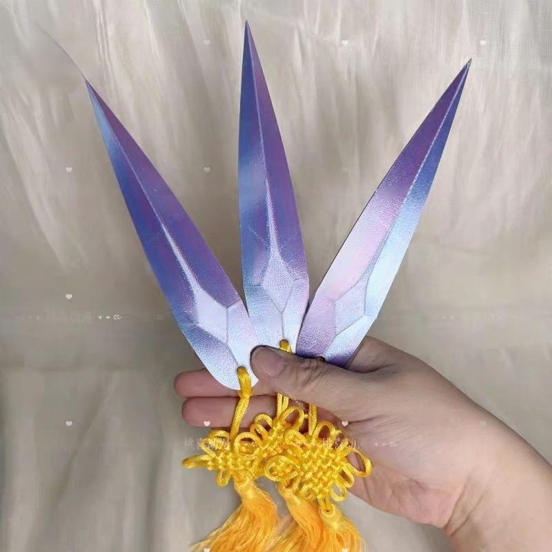 Lot De 3 Dagues De Cosplay - Répliques D'armes Fantasy Pour Déguisement, Halloween, Accessoire Femme (violet)