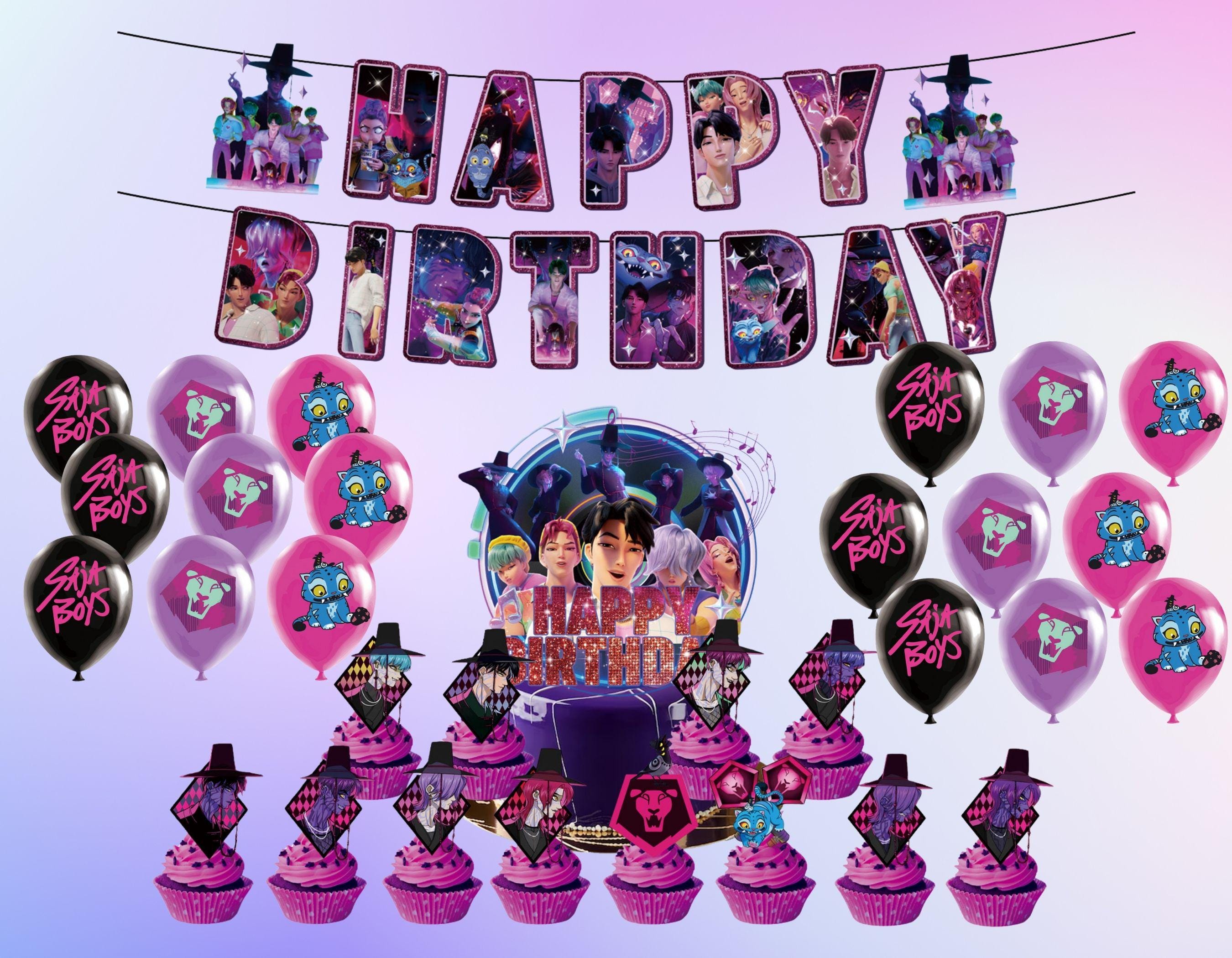 ZHENGYE Tortenaufsatz "Happy Birthday" Aus Schwarzem Acryl – Wiederverwendbare Cupcake-Topper Für Jede Party