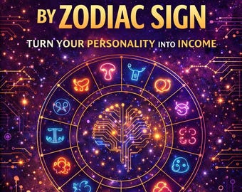 AI Side Hustles Guide by Zodiac Sign | Astrology Income (PDF Download Bundle)