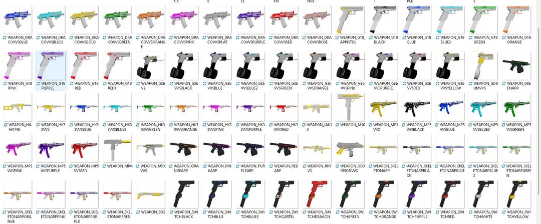 Fivem VVS Gun Pack 30+ Guns | Attachments| Drag & Drop| - Etsy