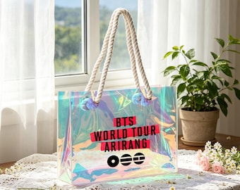 BTS ARIRANG World Tour doorzichtige draagtas, aangepaste Kpop transparante concertpvc-tas, door stadion goedgekeurde doorzichtige tas, K-Pop concertcadeaus