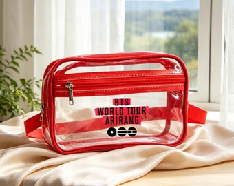Bolso bandolera transparente de BTS, bolso transparente aprobado para estadios de K-Pop, regalo para fans de ARMY, accesorio para conciertos, bolso para la gira mundial de BTS, bolso de hombro de PVC
