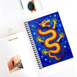 Vibrant Dragon Spiral Notebook - Ruled Line, Inspirational Journal for Artists, Fantasy Lovers, Back to School, Creative Gift, Dragon [...]