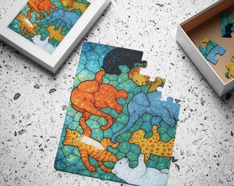 Colorful Animal Puzzle for Kids, 30-Piece Educational Jigsaw,