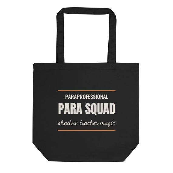 Paraprofessional Gift Tote Bag, Custom Name Teacher Aide Appreciation Gift, Para Squad Back to School Gift