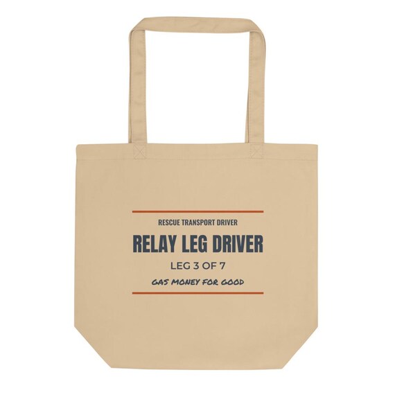 Rescue Transport Driver Gift Tote Bag Personalized Name Gift | Custom Relay Leg Driver Badge Volunteer Bag