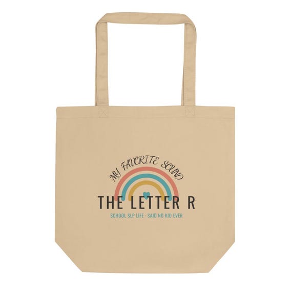 Speech Pathologist Gift Tote Bag Personalized Name Custom R Sound Struggle Funny School SLP Teacher Gift