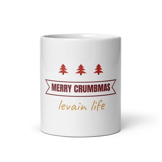 Bread Baker Secret Santa Gift Mug - Merry Crumbmas Sourdough Christmas Gift Exchange Present
