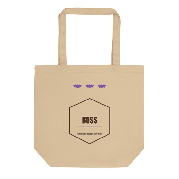 Trunk Or Treat Organizer Gift, Candy Station Boss Tote Bag, Personalized Name Tote for Halloween Volunteers