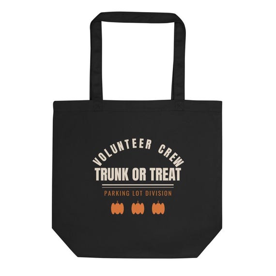 Trunk Or Treat Tote Bag, Trunk Or Treat Organizer Gift, Personalized Name Tote for Volunteer Crew Halloween