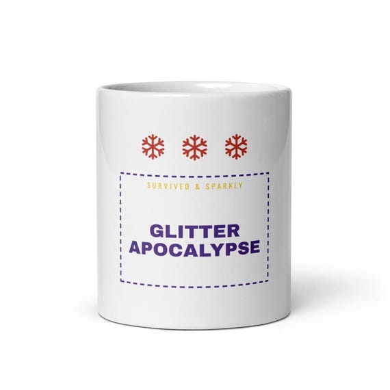 Teacher Christmas Mug Glitter Apocalypse