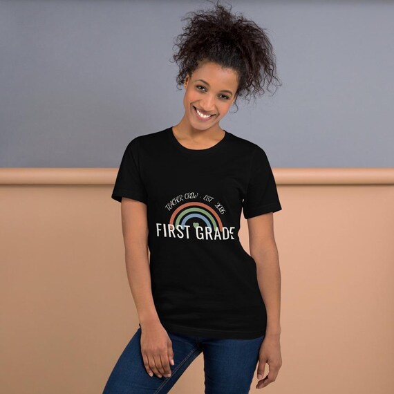First Grade Teacher Shirt Badge Tee