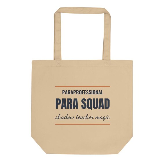 Paraprofessional Gift Tote Bag, Custom Name Teacher Aide Appreciation Gift, Para Squad Back to School Gift