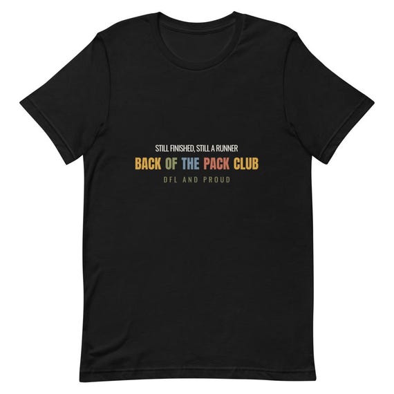 Back of the Pack Runner Shirt Personalized Name Gift | DFL and Proud Custom Ultra Runner Tee | Funny Slow Trail Running Shirt