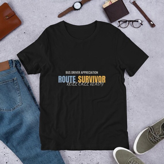 Bus Driver Appreciation Gift Route Survivor Shirt Personalized Name Custom School Bus Driver Tee First Day Back to School