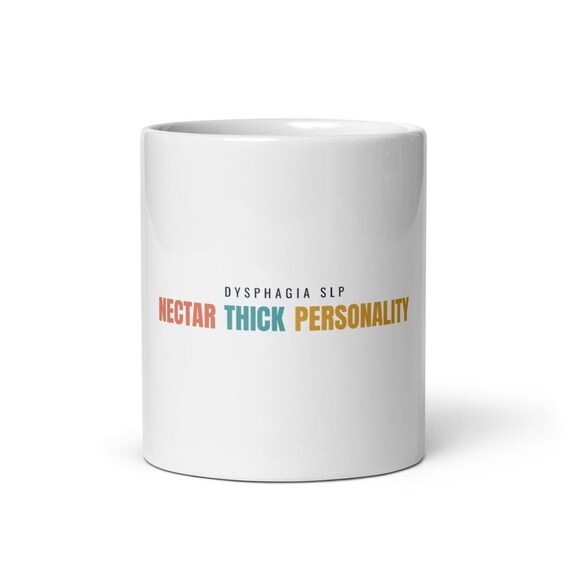 Speech Pathologist Gift Mug Personalized Name Cup | Nectar Thick Coffee Mug | Medical SLP Dysphagia Therapist Custom Name Gift Idea