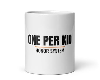 Halloween Candy Bowl Mug, One Per Kid Honor System Coffee Mug, Trick or Treat Porch Gift for Candy Bowl Guardian