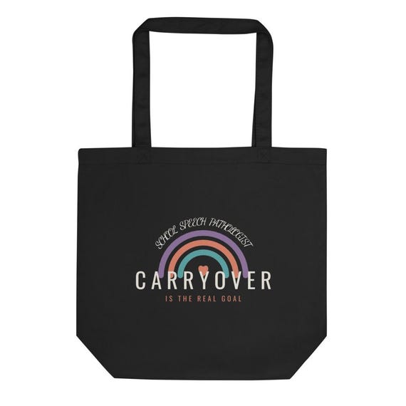 Speech Pathologist Gift Tote Bag Personalized Name SLP Custom Carryover Goal School IEP Teacher Gift