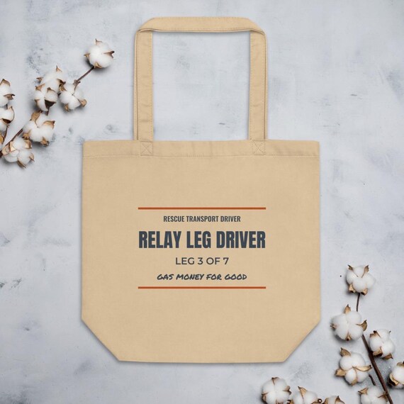 Rescue Transport Driver Gift Tote Bag Personalized Name Gift | Custom Relay Leg Driver Badge Volunteer Bag