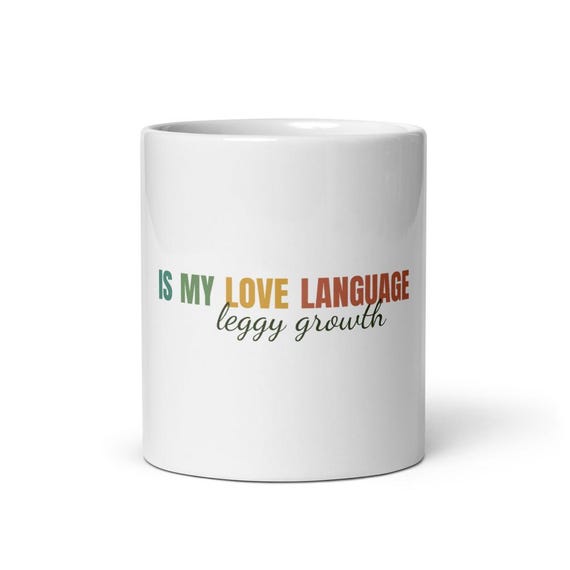 Plant Propagation Mug - Leggy Growth Is My Love Language Houseplant Lover Gift, Personalized Name Mug for Plant Lovers