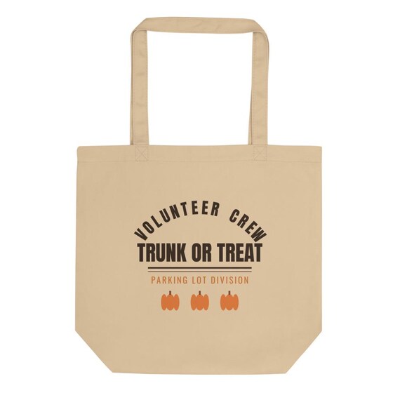 Trunk Or Treat Tote Bag, Trunk Or Treat Organizer Gift, Personalized Name Tote for Volunteer Crew Halloween