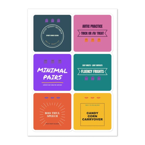 Speech Therapy Halloween Sticker Sheet