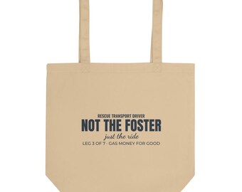 Hondentransportvrijwilliger T-shirtstijl draagtas | Niet het cadeau voor chauffeurs van de Foster Rescue Relay