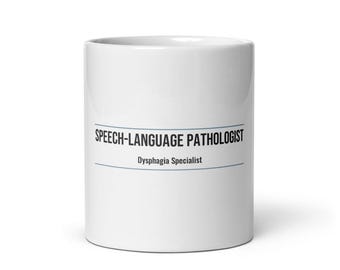 Cadeau voor logopedisten (volwassenen): Mok voor specialist in slikproblemen | Pensioen van een medisch logopedist