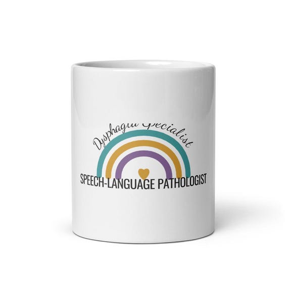 Speech Pathologist Gift Mug | Personalized Name SLP Dysphagia Specialist Custom Retirement Coffee Cup
