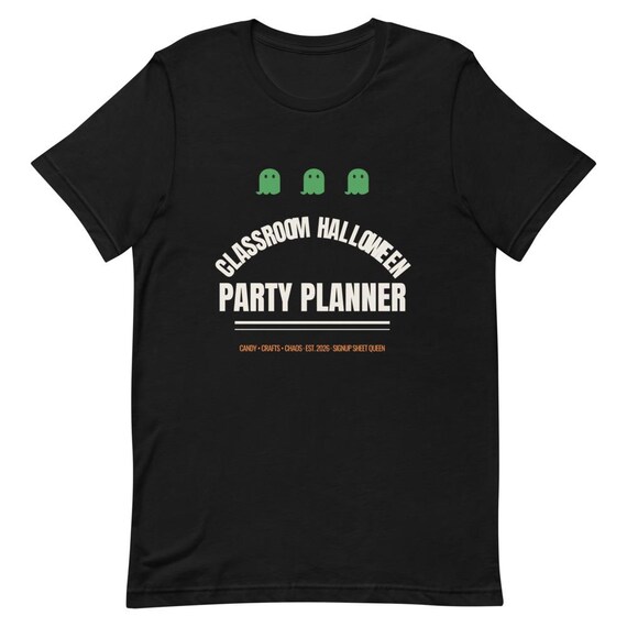 Elementary Teacher Halloween Gift Classroom Party Planner Shirt, Room Parent Tee, Teacher Costume Party