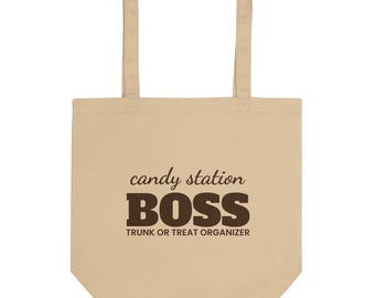 Trunk Or Treat Organizer Cadeau, Candy Station Boss Draagtas, Grappige Halloween Vrijwilligerstas, Trunk Or Treat Draagtas