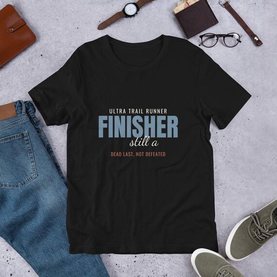 Back of Pack Runner Shirt Ultra Marathon Gift Personalized Name Custom Dead Last Finisher Tee