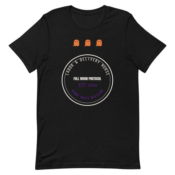L&D Nurse Full Moon Shirt | Labor Delivery Nurse Halloween Gift Badge Tee