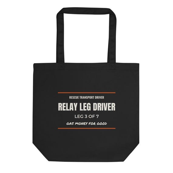 Rescue Transport Driver Gift Tote Bag Personalized Name Gift | Custom Relay Leg Driver Badge Volunteer Bag