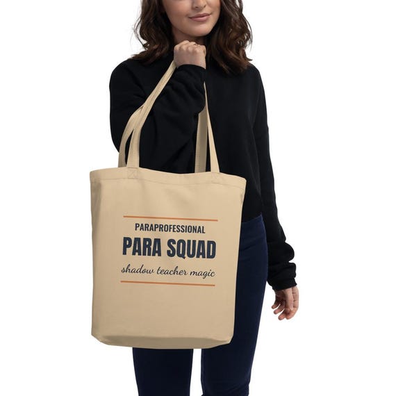 Paraprofessional Gift Tote Bag, Custom Name Teacher Aide Appreciation Gift, Para Squad Back to School Gift