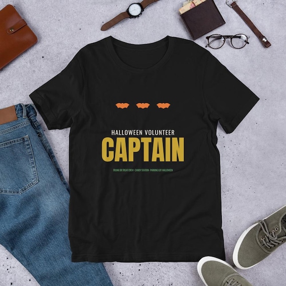 Trunk Or Treat Crew Shirt | Candy Station Captain Tee, Personalized Name Custom Halloween Volunteer Gift