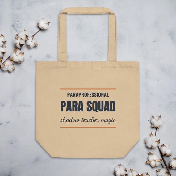 Paraprofessional Gift Tote Bag, Custom Name Teacher Aide Appreciation Gift, Para Squad Back to School Gift