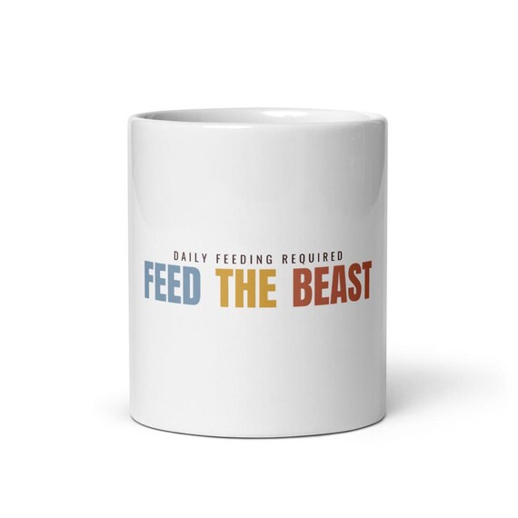 Sourdough Starter Gift Mug - Custom Name Feed The Beast Baker Coffee Cup, Funny Baking Gift