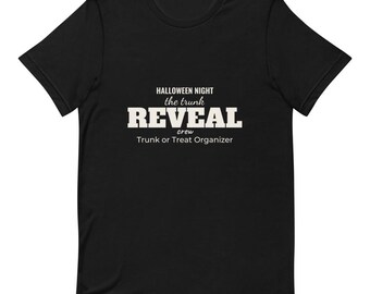 Cadeau voor Trunk or Treat-organisator, Trunk Reveal Crew-shirt, Trunk or Treat-vrijwilligersshirt, Halloween-decoratieteamshirt