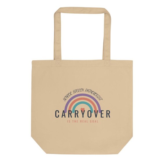 Speech Pathologist Gift Tote Bag Personalized Name SLP Custom Carryover Goal School IEP Teacher Gift