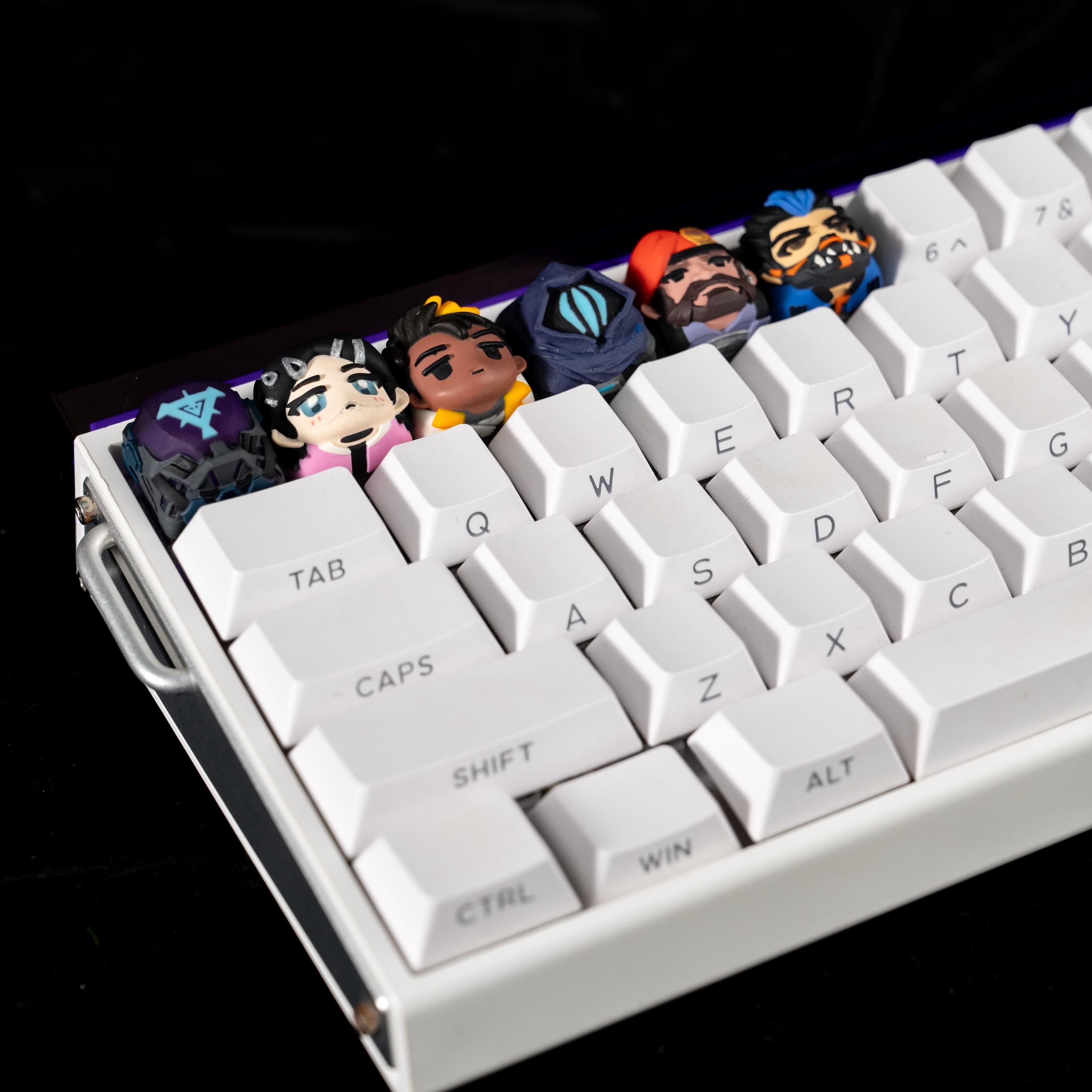 Multicam Keycaps Tactical Hero Chibi Artisan Keycap Set Handmade Resin Translucent ...