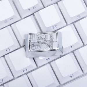 Chainsaw Man Metal Keycap Zinc Alloy Engraved Artisan Keycap for Mechanical Keyboards Anime Inspired Design Compatible with Cherry MX Switch