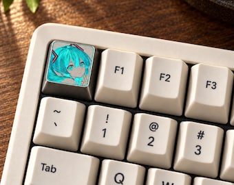 Anime Character Titanium Alloy Keycap Color Engraved Custom Mechanical Keyboard Artisan Keycap Gift Collector