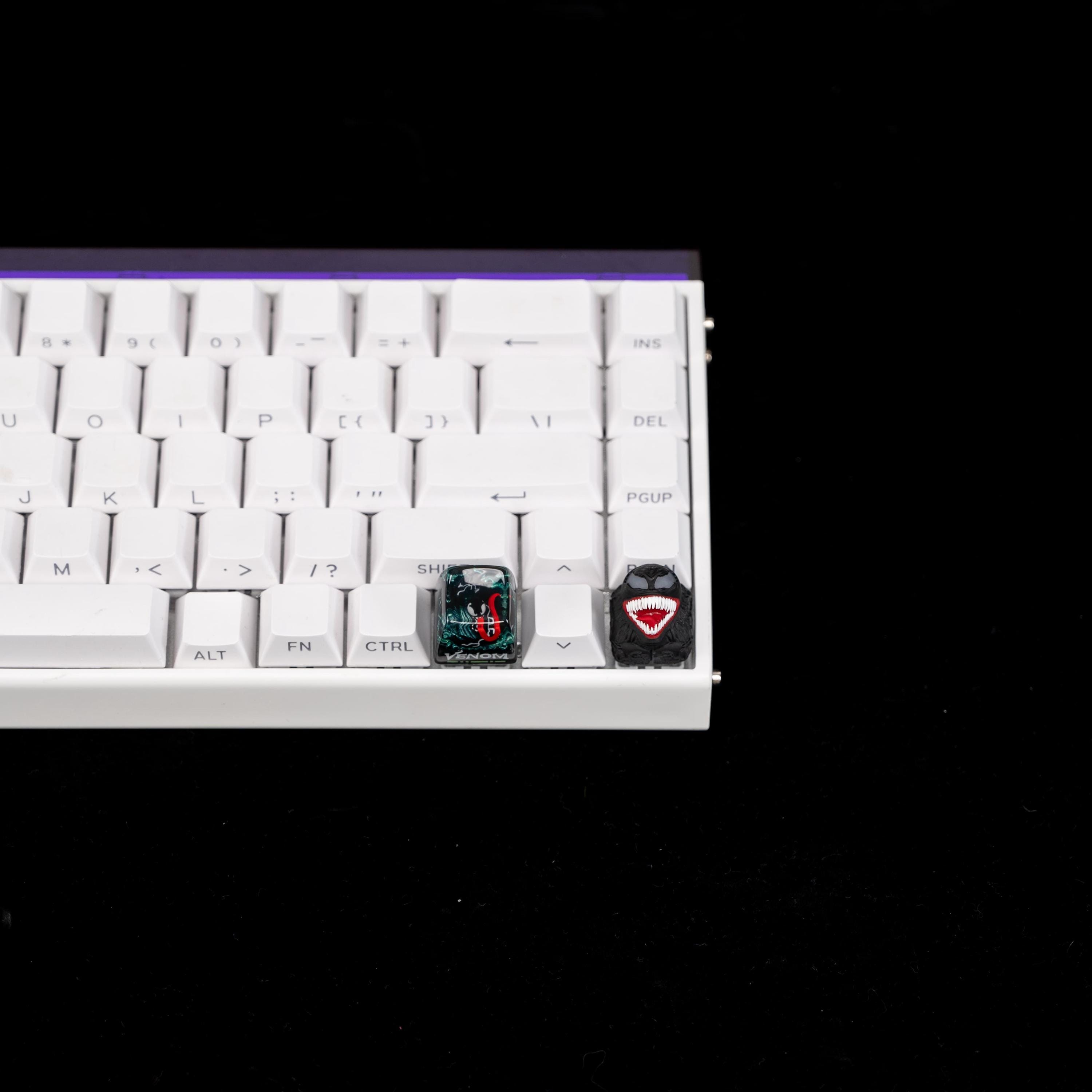 Monster Key Board Layout Dark Symbiote Monster Artisan Keycap Handmade Resin 1U Esc Key With ...