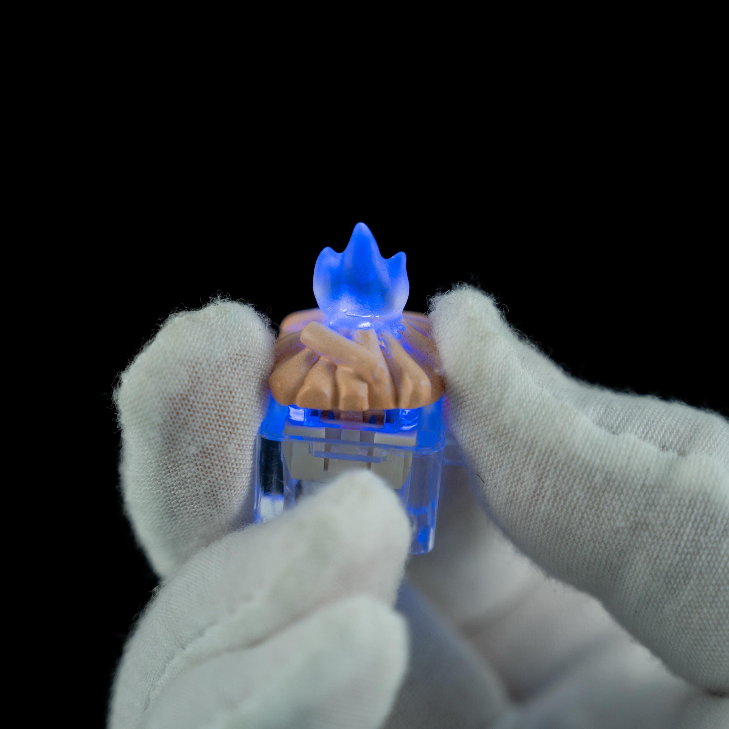 Fluorescent Keycaps Campfire Artisan Keycap – Handmade Translucent Resin Keycap With ...