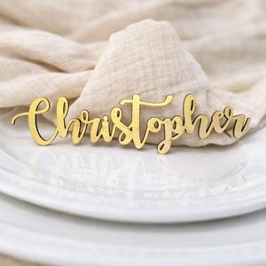 Wedding Name Place Cards | Wooden Table Decor | Custom Name Plate Events & Parties |Wooden name plate | Name signs | Personalized Name tags